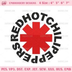 Red Hot Chili Peppers Logo Embroidery Design Files