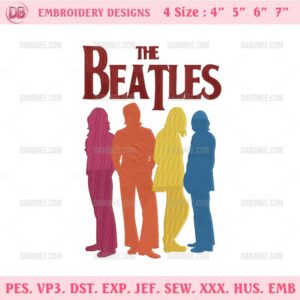 The Beatles Band Embroidery Design Files