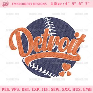 Detroit Tigers Embroidery Design, Detroit Baseball MLB Embroidery Design