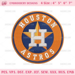 Houston Astros Logo Embroidery Design