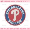 Philadelphia Phillies Machine Embroidery Design, MLB Embroidery Design Files