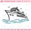 Cruise Ship Embroidery Design