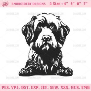 German Wirehaired Pointer Dog Embroidery Design