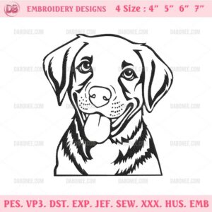 Labrador Machine Embroidery Design