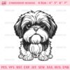 Shih Tzu Dog Embroidery Design