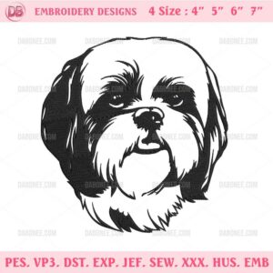 Shih Tzu Machine Embroidery Designs