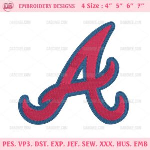 Atlanta Braves Logo Embroidery Design Files