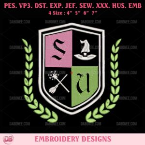 Shiz University Embroidery Design Files, Wicked Embroidery Designs